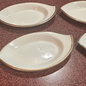 Noritake White and Gold Leaf Serveware Set Butterpats